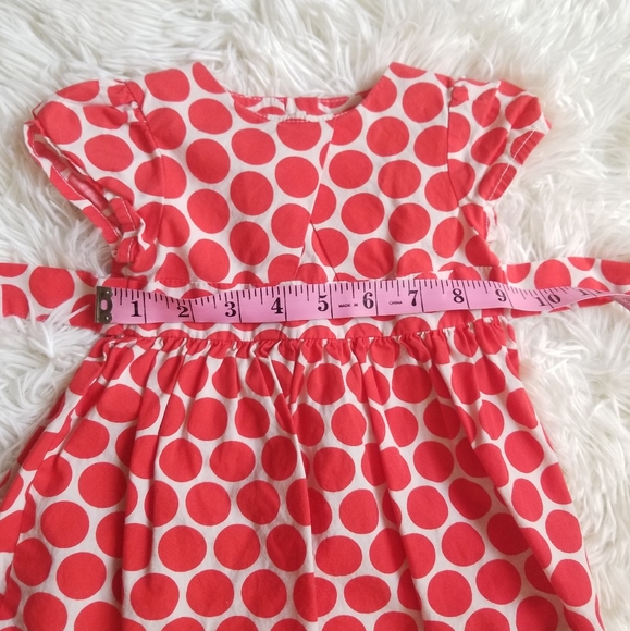 Savannah Red & White Polka Dot A-Line Cap Sleeve Belted Baby Girl Dress - Picture 2 of 6